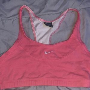 pink nike sports bra